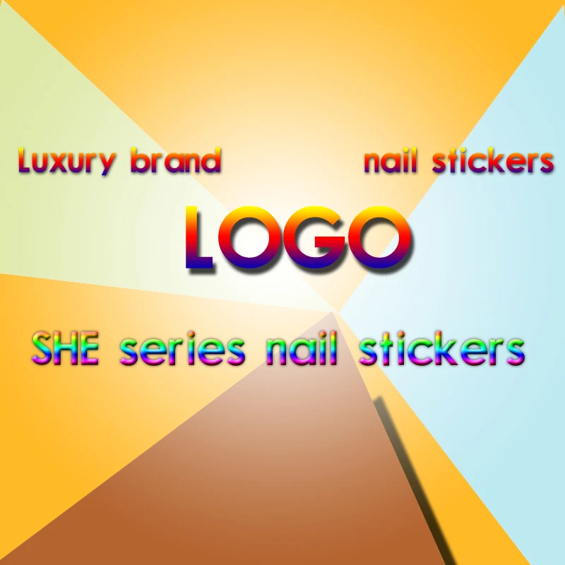 

10 pcs Luxury LOGO Nail Art Sticker Designer Sticker Nail Art Accessories Nail Art Decoration Gold Silver Black