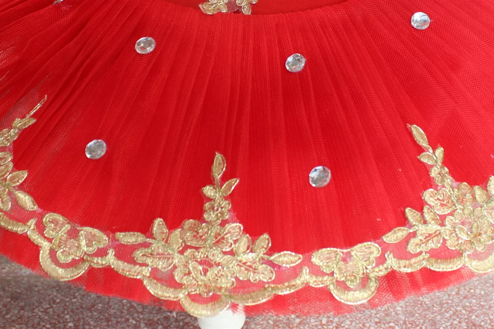 Leotard Ballet Dress Tutu For Kids Belly Costumes Embroidery Lace Ballerina Adult Halloween Stage Children Party Dance Wear