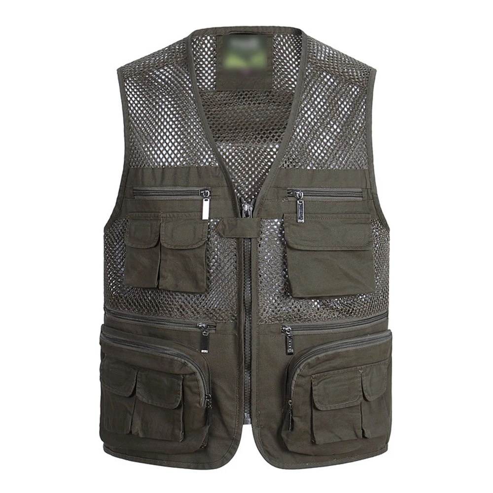 

Breathable Outdoor Fishing Mesh Vest Mutil-Pocket Photography Waistcoat Jacket PLUS Size Vest
