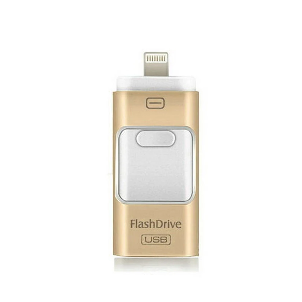 LL TRADER Mini USB карта памяти 128 Гб OTG USB флеш-накопитель для iPhone 64 ГБ флеш-накопитель для iOS iPad Android type-C 32 Гб - Цвет: U21 gold