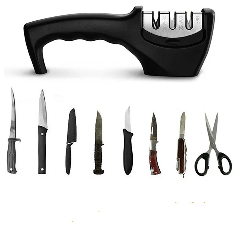 

Kitchen multi-function fast knife sharpener stone home manual knife sharpener