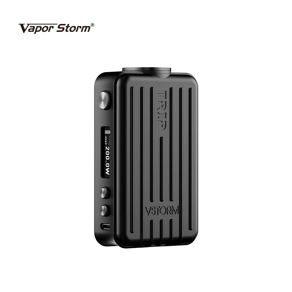 Vapor Strom Tip 200 Вт TC VW TCR коробка мод электронные сигареты OLED Vape мод для 510 танк-Атомайзеры Vaper дым испаритель комплект - Цвет: Черный