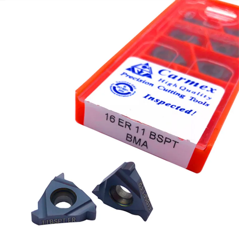 

10PCS 16ER 16IR11BSPT 14BSPT 19BSPT 28 BSPT BMA Solid Carbide Inserts High Quality Threading Lathe Tool