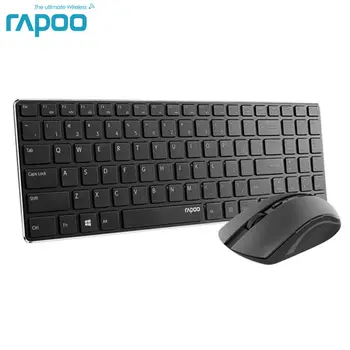 

Rapoo 9300T Wireless Slim Keyboard and Mouse Combo, Ultra-Thin Lightweight, Comfortable Silent , 2.4G 1000 DPI Smooth Portabl