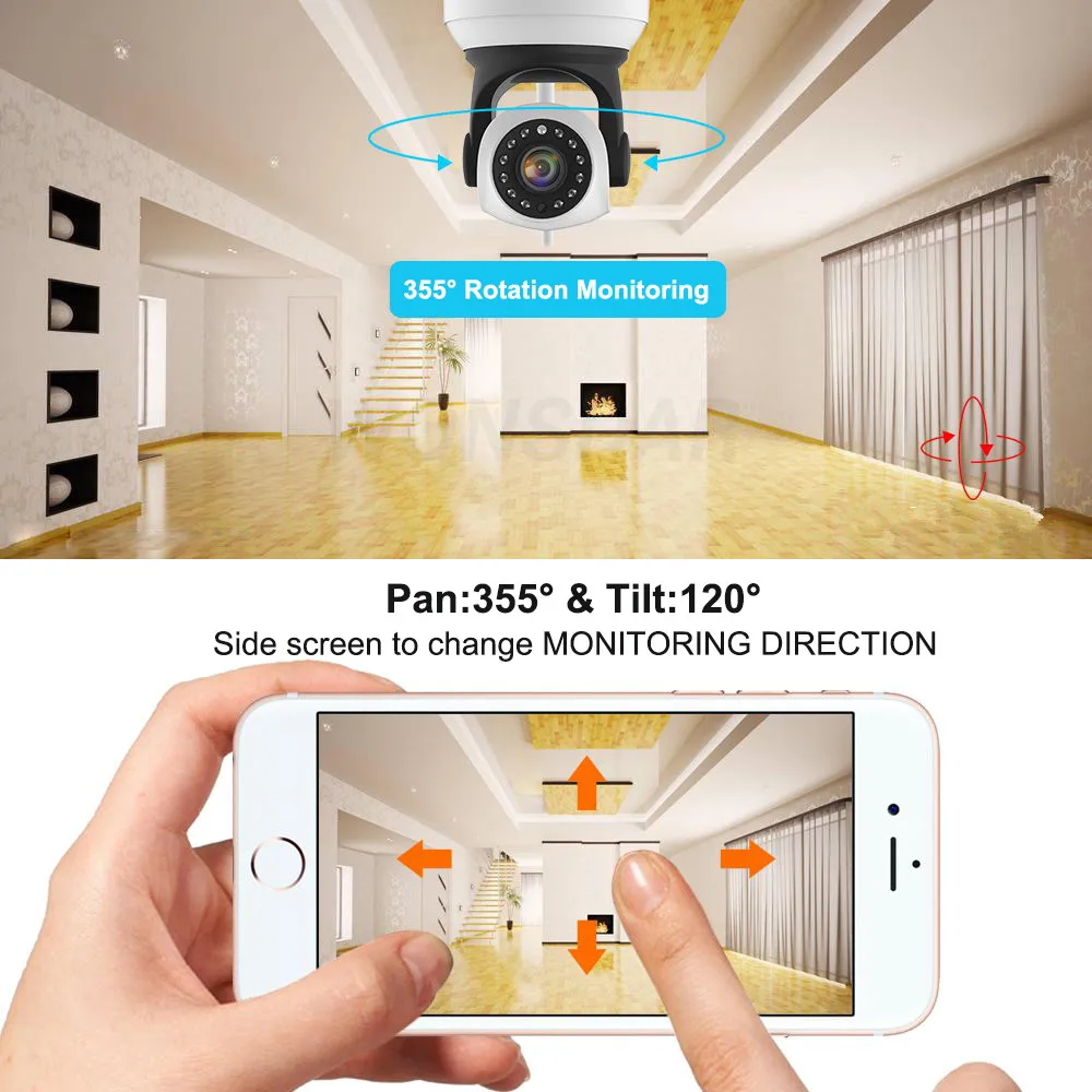 Камера видеонаблюдения Wonsdar 4G Sim карта Wi Fi 1080P 2 МП HD ночное видение|Камеры