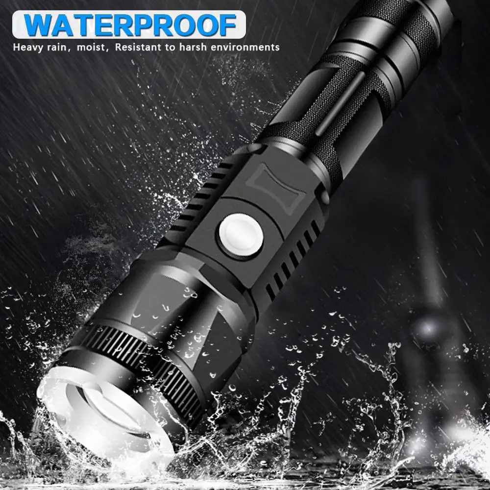Super-bright-T6-LED-flashlight-tactical-torch-waterproof-zoom-DC-charging-lantern-uses-18650-battery-for(4)