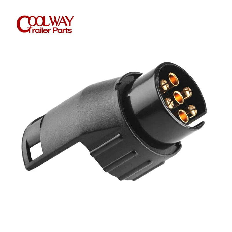 7 Pin Plug To 13 Pin Socket Trailer Plastic Mini Adapter Car Auto Truck Boat CaravanRV Parts Camper  Connector  Accessories flush mount anderson plug socket double usb charger panel for caravan camper boat truck rv