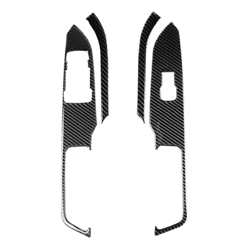 

for Mustang Mustang 2015-2019 Car Interior Carbon Fiber Mustang Glass Lifting Frame 2Pcs