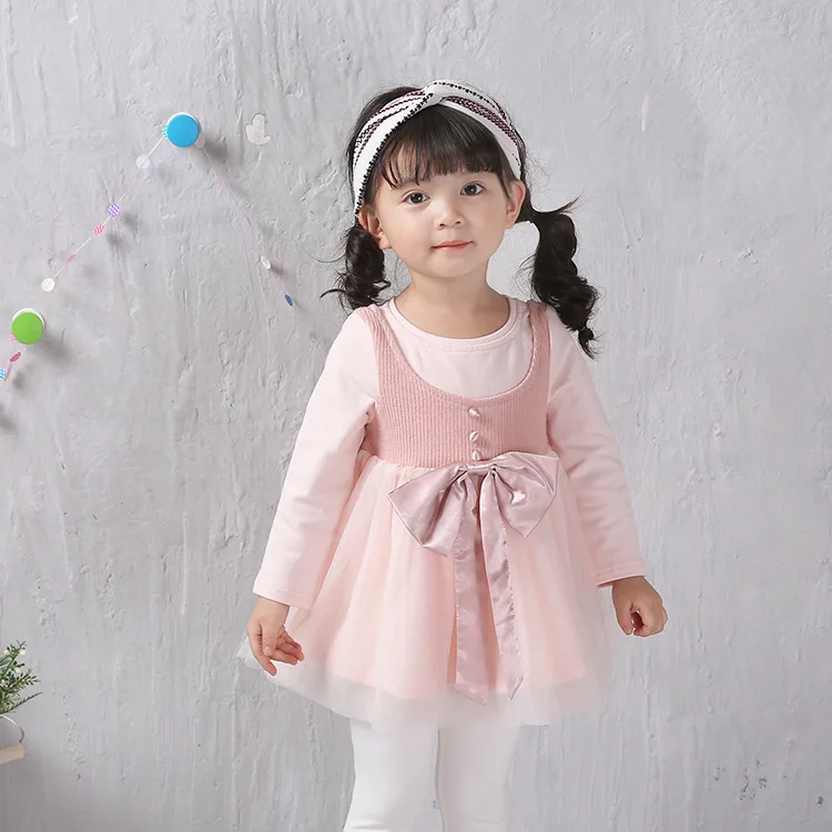

Kids Party Princess Skirt Long Sleeve Cotton Baby Girls Dresses Cute Mesh Christmas Dress Toddle Girl 2019 Hot Sale