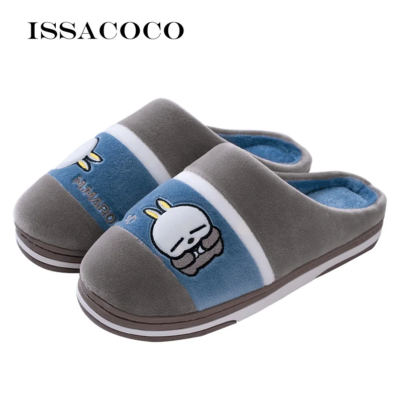 ISSACOCO новая зимняя Для мужчин тапочки с мультяшным котом парные домашние тапочки обувь Для мужчин домашние тапочки Pantufa; Zapatos De Hombre