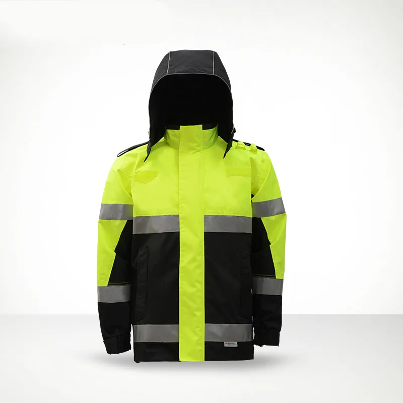 

Riding Reflective Rainwear Highway Traffic Protection Topcoat Road Safety Waterproof Fluorescent Clothing