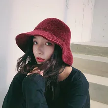 Fishman Dome женская шляпа, Корейская стильная уличная однотонная шляпа с широкими полями, женская шапка