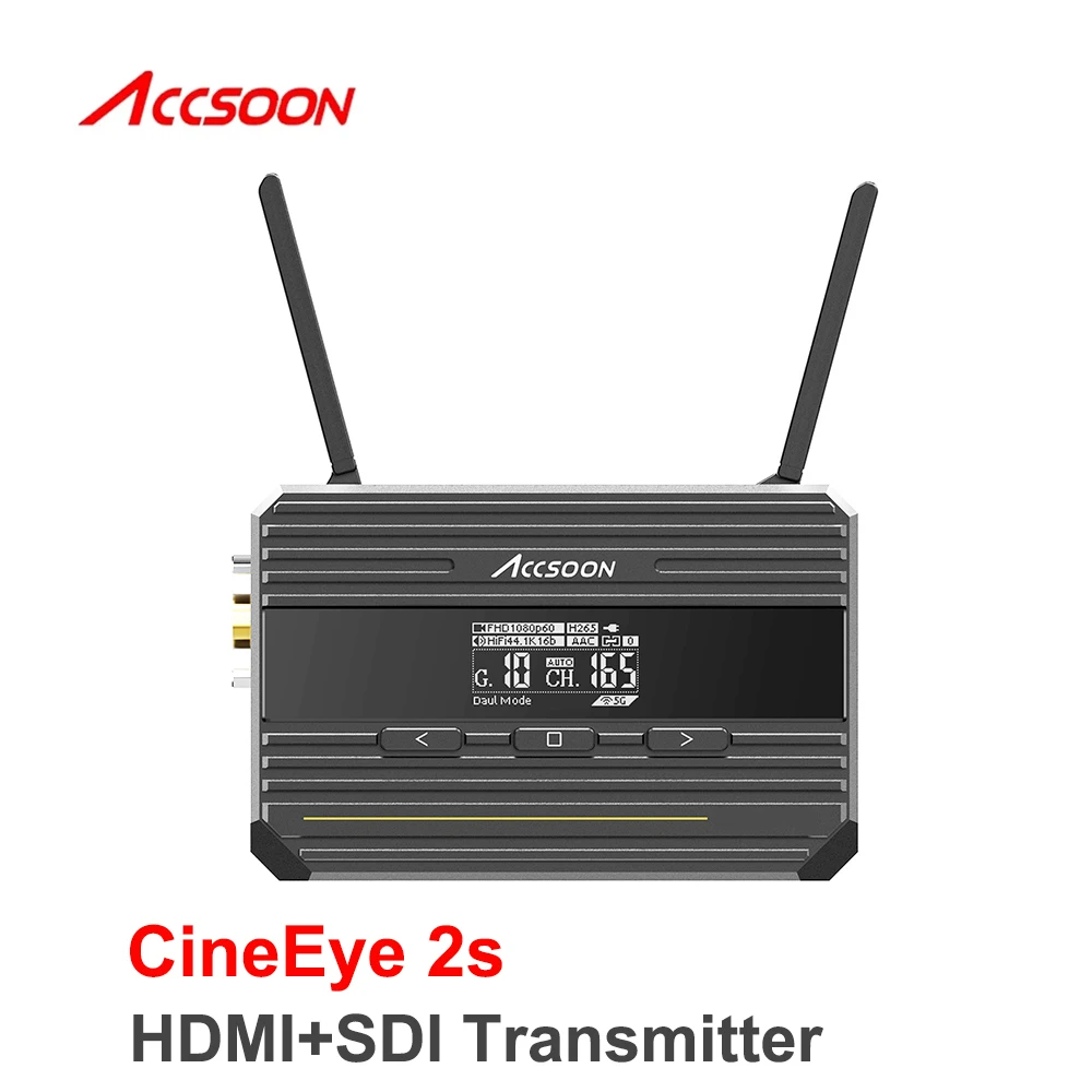 

Accsoon CineEye 2s Wireless Image Video Transmission System Transmitter Receiver SDI+HDMI Dual Interface For Camera Phone