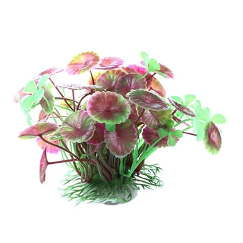 

Plant Leaves Waterscape Lotus Artificial Plastic Purple Aquarium