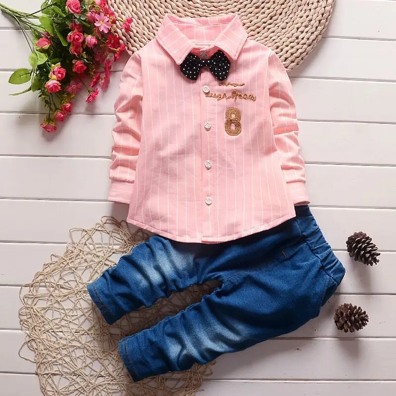 Весенне-осенние комплекты одежды для маленьких мальчиков комплект детской одежды, хлопковая футболка с длинными рукавами для мальчиков+ штаны, спортивный костюм детский спортивный костюм - Цвет: Multi