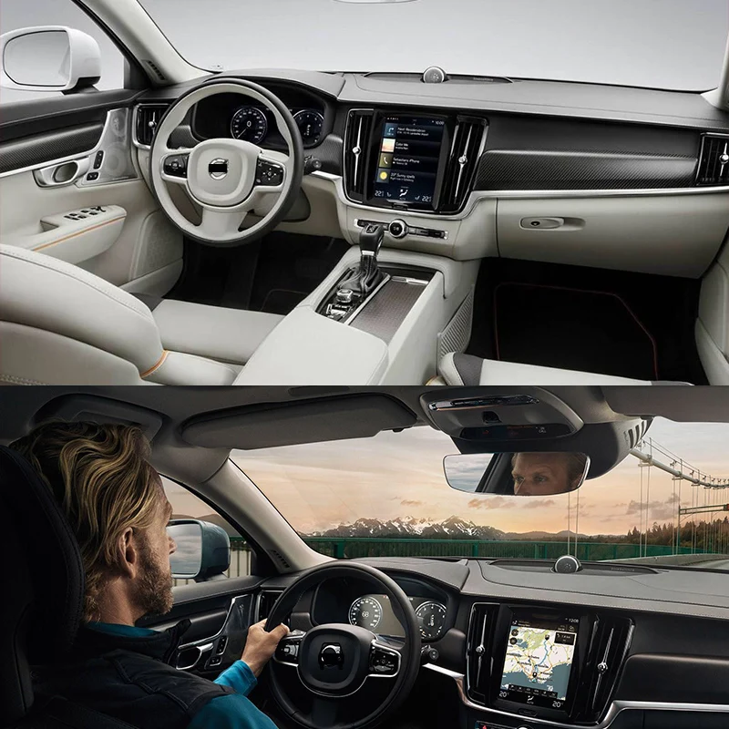 Kaufe ABS/Edelstahl für Volvo V90 S90 Zubehör 2017 2018 2022 2023  Autodekoration Aufkleber Innenraum