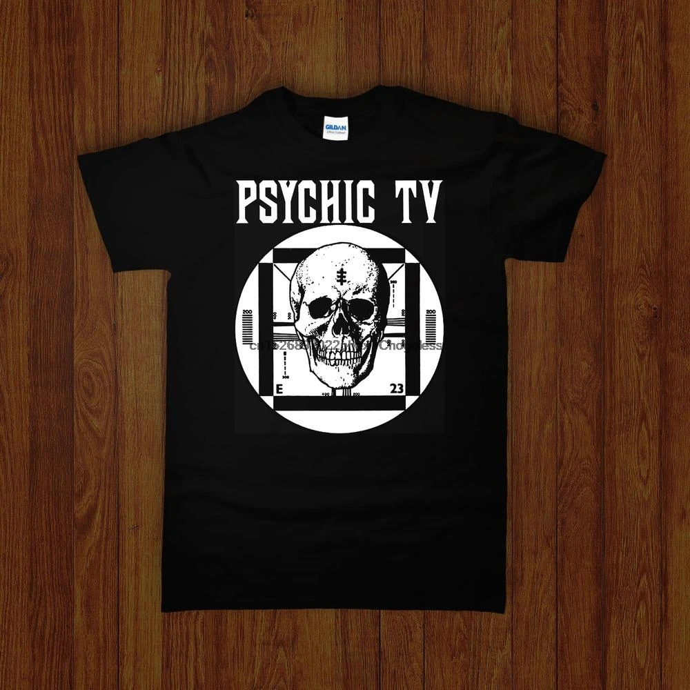 PSYCHIC ТВ футболка катушки тощий щенок промышленный гот смерть в июне пульсирующая