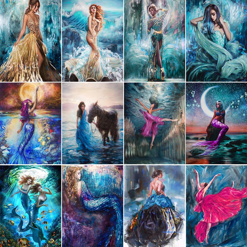 Full-Square-Round-Diamond-Painting-Mermaid-Art-Beauty-Picture-Diamond-Embroidery-5D-Diy-Mosaic-Mosaic-Cross
