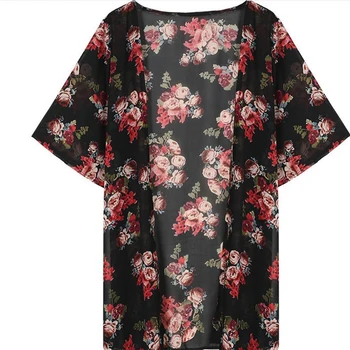 

2019 New Beach Cover Up Floral Swimwear Ladies Pareo Beach Cape Sun Bath Beach Wear Dress Chiffon Swimwear Women Swimsuit