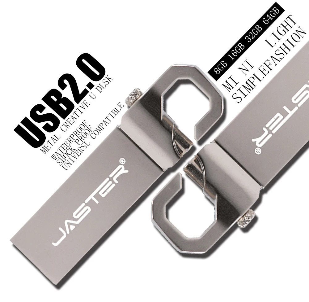 JASTER портативный металлический usb флешка Флешка 128 Гб 64 ГБ 32 16 4 мини карта памяти