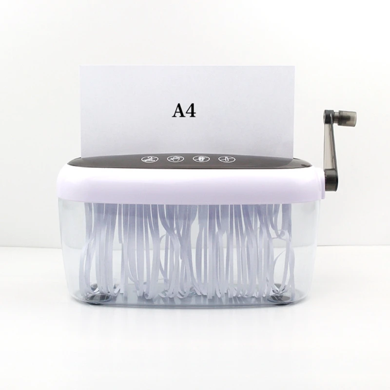 A4 Paper Shredder Machine Manual Bill Card Size Letter Documents Cuttter 4L Capacity Cutting Office Financial Equipment | Компьютеры и