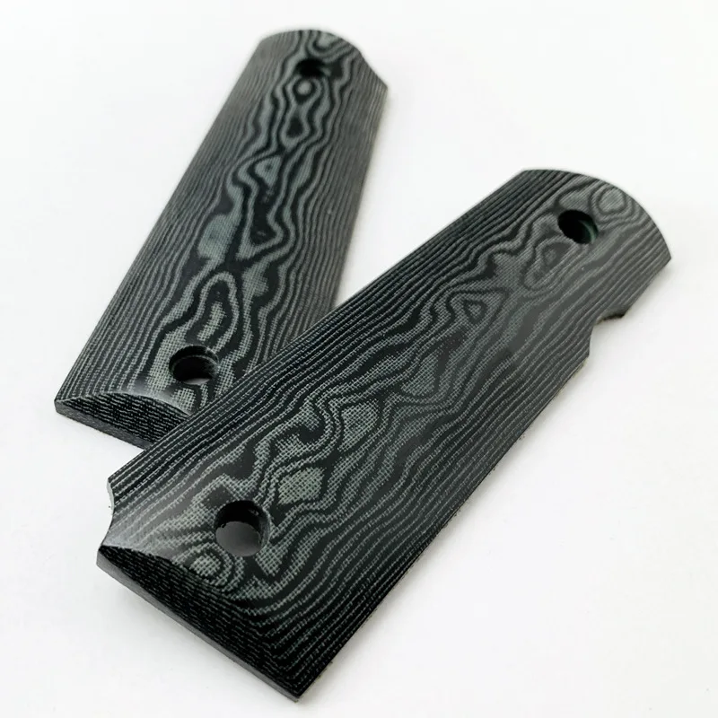 

TOtrait 1911 Accessories Modified 1911 Grips Handle G10 Patch Handle Custom Tactical Shank DIY Scales Material 3D Black