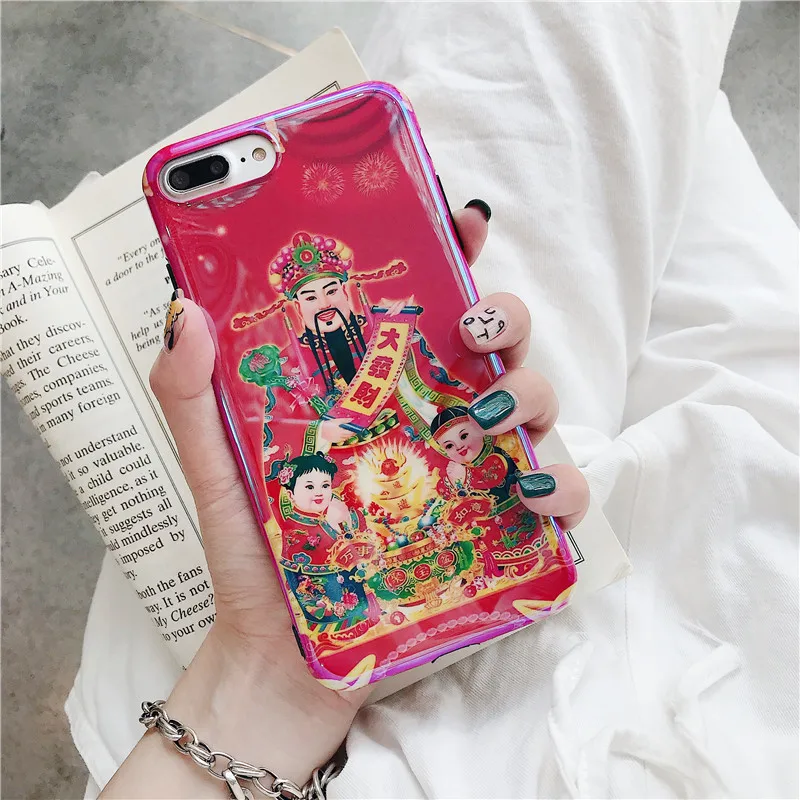 

Yang beyond Celebrity Style the God of Wealth Apple Xs Phone Case IPhone8/7 Plus Blueray Soft Cover 6SP Cool Women's