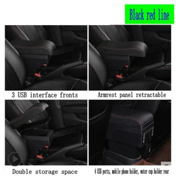 

for 2017 KIA Rio 4 Rio X-Line Armrest Box Central Store Content Box Cup Holder Ashtray Interior Car-Styling Accessories