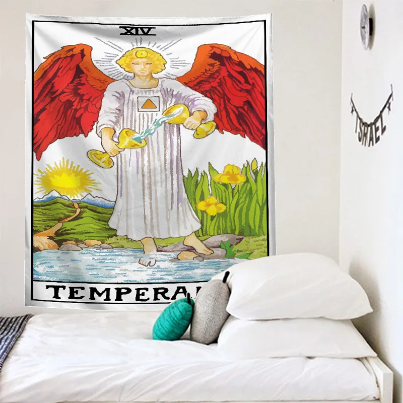 Tarot Tapestry Карты Таро гобелен фермерский дом настенное одеяло Астрология divination гобелены настенный Египетский Декор пляжное полотенце - Цвет: Tarot Tapestry