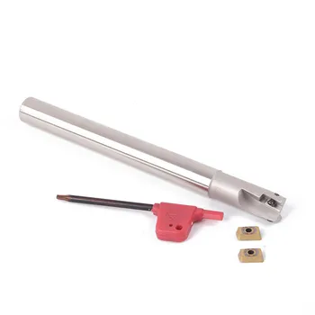 

128*14MM 300R C14-14-150 Milling Tool Holder +2x APMT1135PDER Insert + T8 Wrench For APMT1135PDER Cutter