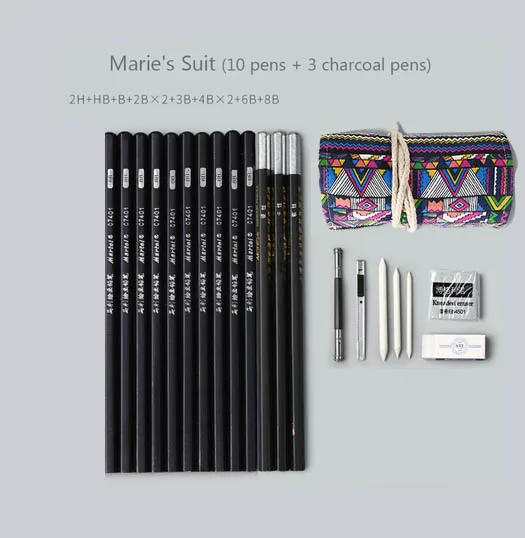 Marco marie's sketch set 13/20 pencil drawing drawing tool pencil pencil exam special painting card sketch pen art supplies - Цвет: 13 marie s pencils