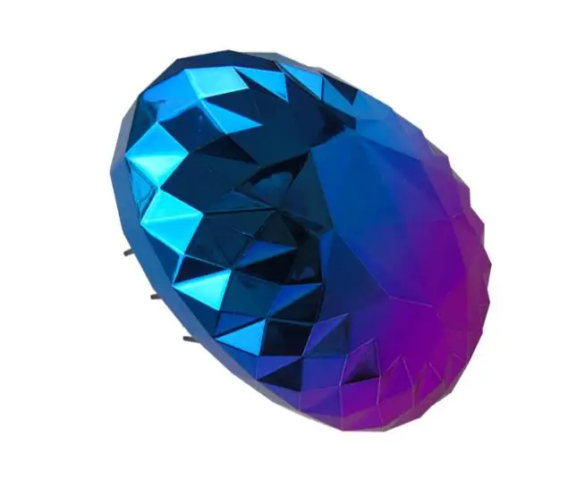 Gradient Алмазная форма яйца портативная пластиковая Массажная расческа для волос Антистатическая Влажная и сухая Красота Инструменты гладкие расчески для волос - Цвет: Gradient