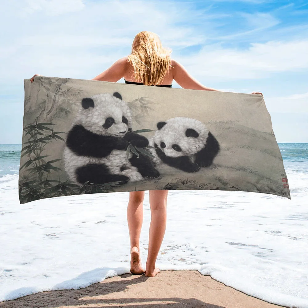 Банное полотенце из микрофибры с рисунком животных | Дом и сад