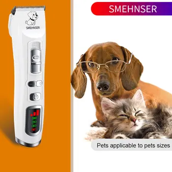 

Professional Pet hair clipper set Digital Display Low Noise Rechargeable Cordless Electric pet Grooming Clipper for Dogs Cats