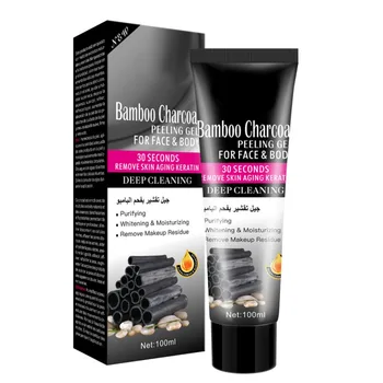 

Face Cleansing Exfoliating Peeling Gel Bamboo Charcoal Non-irritating Moisturizes Face Exfoliating Scrub Cleaner 100ml New