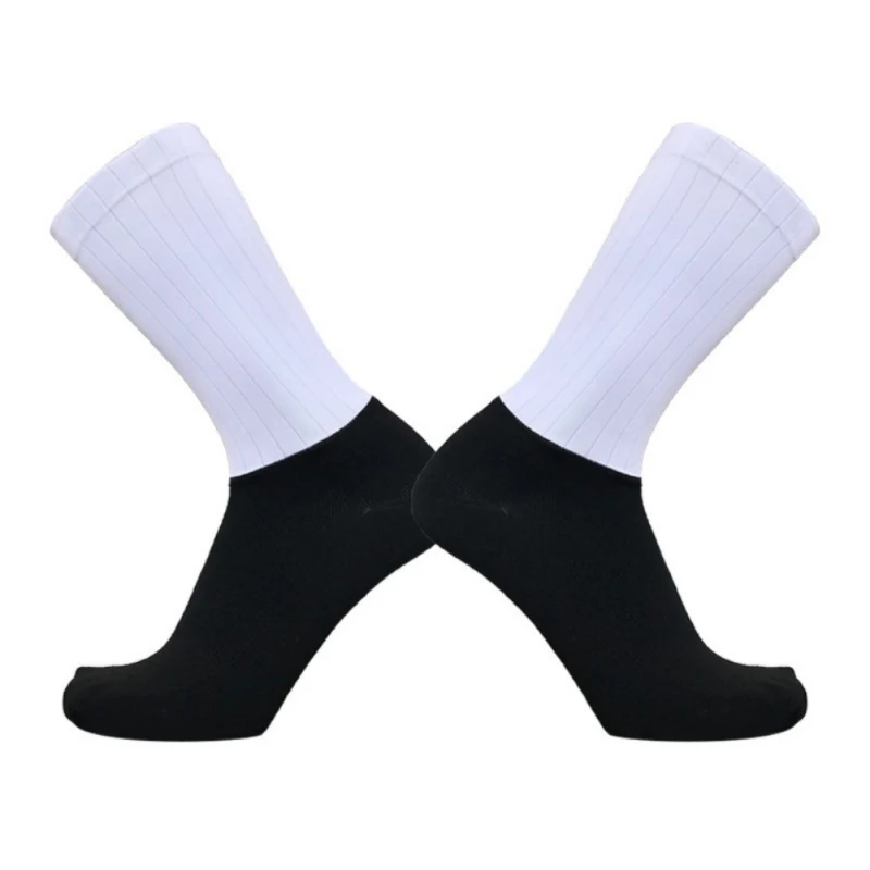 

Summer Stripe Socks Breathable Anti Slip Silicone Cycling Socks Men Sports Football Soccer Running Bicycle Socks