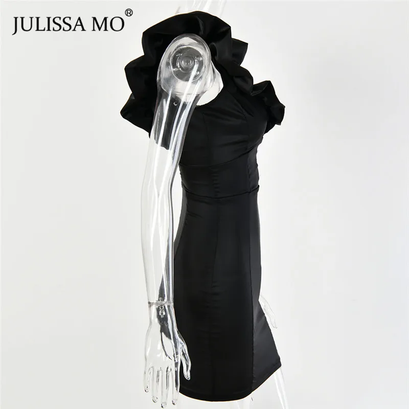 Julissa mo с короткими рукавами, шифоновая блузка с короткими рукавами Вечерние платья зима Для женщин пикантный Облегающий комбинезон с v-образной горловиной розовое платье женская модель Мини-платья Vestidos