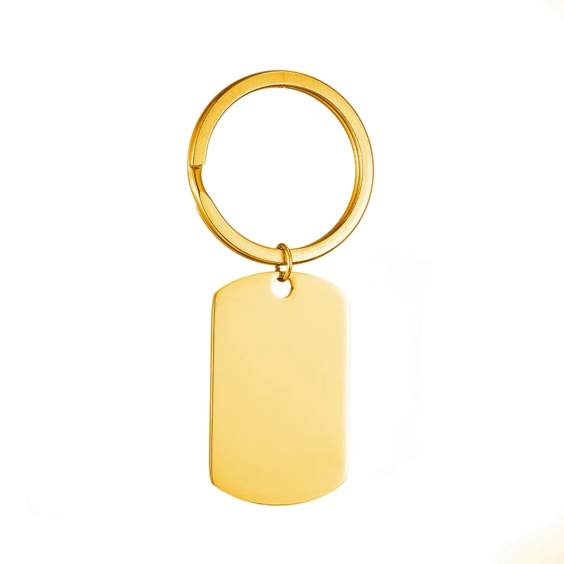 Round Gold 1 Blank Персонализированные пользовательские фото текст брелок из нержавеющей стали выгравированное имя Дата Сердце Звезда Круглый Брелок золотой кулон брелок для ключей, самостоятельное творчество - Цвет: Round Gold 1 Blank