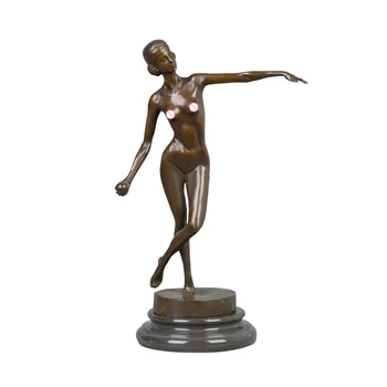 

Bronze metal craft gymnastics sporter Cast iron ball figurines for
