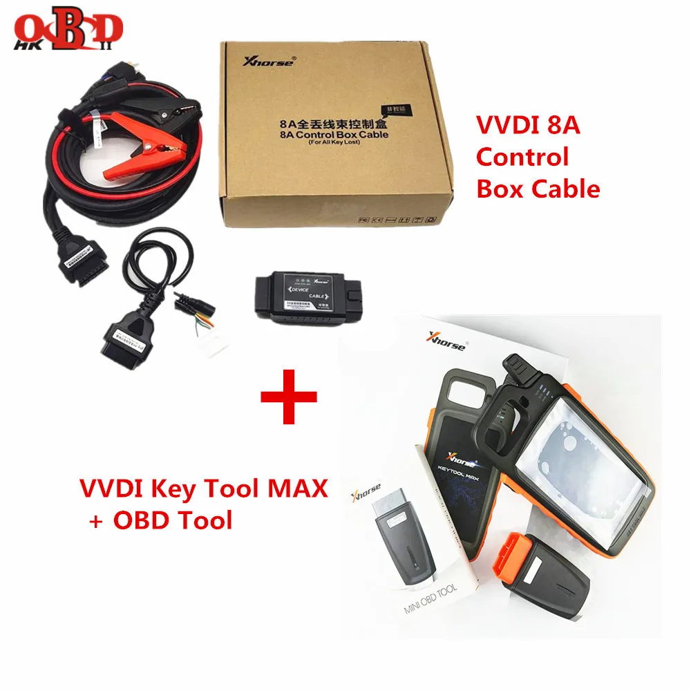 Xhorse VVDI Key Tool MAX MINI OBD Bluetooth Remote Key Programmer With XT27 Super Transponder Chip and Renew Cable