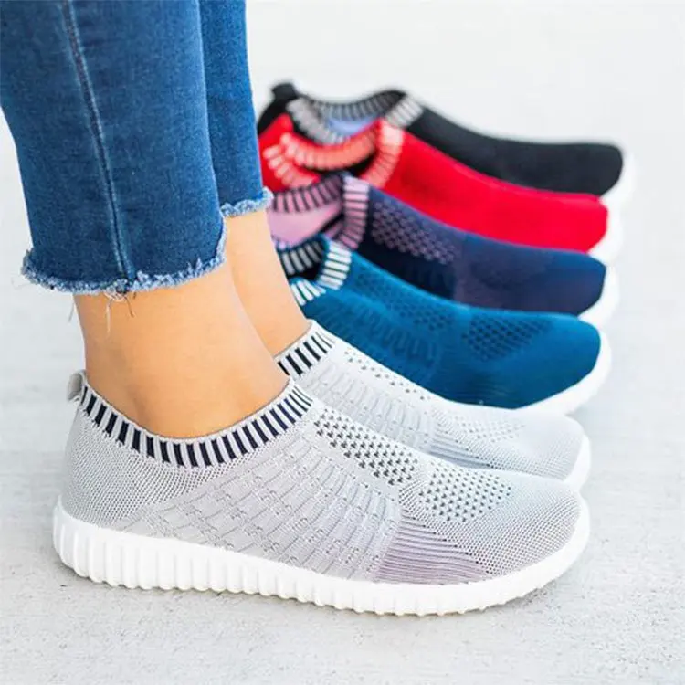 

Women Shoes Plus Size 42 Sneakers Women Summer Gym Shoes 2019 Breathable Flyknit White Sneakers Zapatillas Mujer Casual Krasovki