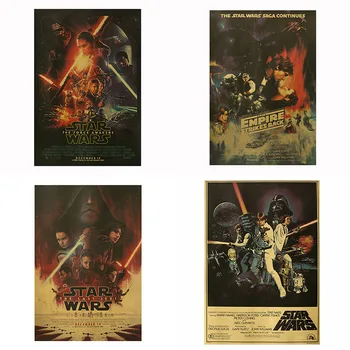 

Mling 1PC Star Wars Retro Paper Poster Wall Painting Home Dormitory Internet Cafe Decorative Wall Sticker