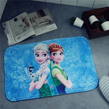 

Cartoon Frozen mat Anna Elsa Door mat 38x58cm Bathroom Mat Kitchen Kids Boys Girls Crawling Game Mat Bedroom Carpet