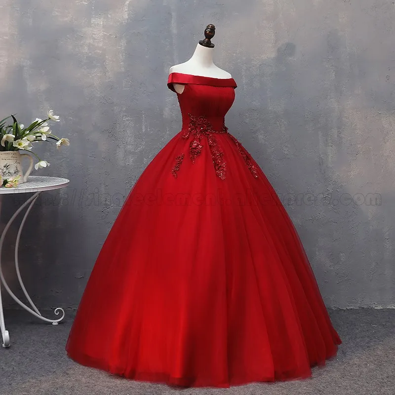 Пышное Бальное платье красного цвета бордовые платья Quinceanera с отделкой бисером; платье с фатиновой юбкой 15 лет и фуршетов великолепные Vestidos De 15 Anos