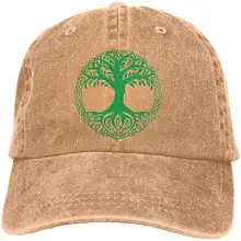 Мужская или женская Регулируемая хлопковая джинсовая бейсболка s кельтское дредрево жизни Snapback cap