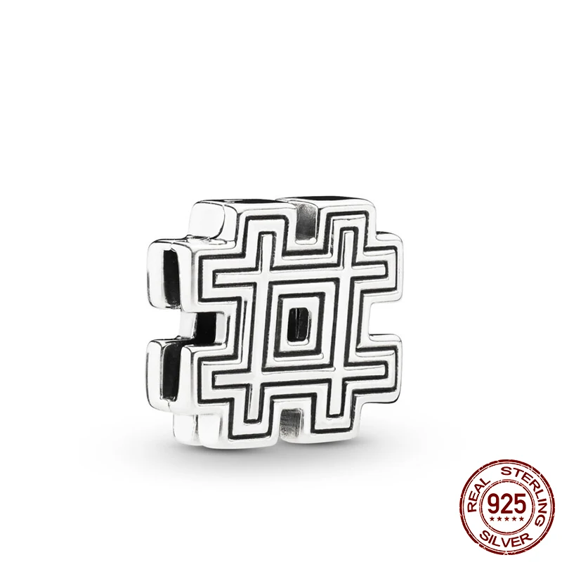

2019 New Arrival 100% 925 Sterling Silver Beads,Reflexion Letter # Clip Charms fit Original Pandora Bracelets Women DIY Jewelr