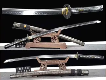 

Hand-made High Quality Japanese Sword Sharp T10 Clay Tempered Steel Blade Samurai Katana Saber Full Tang