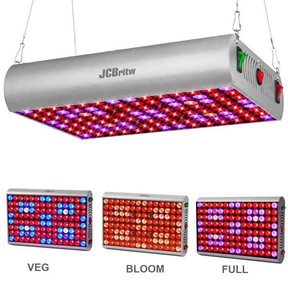 JCBritw 300W светодиодный свет для выращивания овощей, цветущих растений с цепочкой ромашки для теплицы Гидропонные комнатные растения, овощи цветение