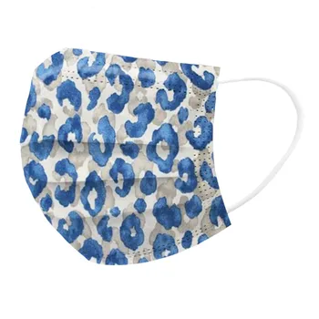 

10/20/50pcs Adult Three-layer Disposable Face Mouth Masks Leopard Pattern Non-wove Fabric Masks Dustproof Windproof Mascarillas