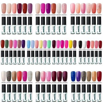 

Four Lily 5ml Nail Gel Polish Set Glitter Sequins Soak Off UV LED Gel Varnish Long Lasting Color DIY Nail Art Gel Varnish